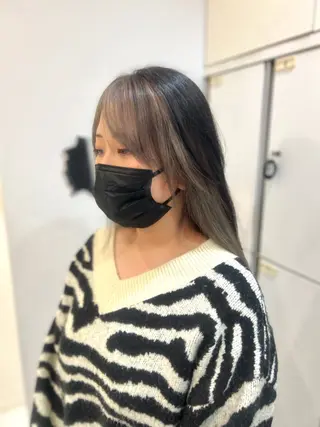 ロング カラー インナー/デザイン/ 白髪染め/しゅうとのヘアスタイル