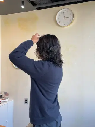 パーマ メンズ R-5 shonandai所属・🍋透け感カラー🍃 オリーブ🍐Kahoのヘアスタイル