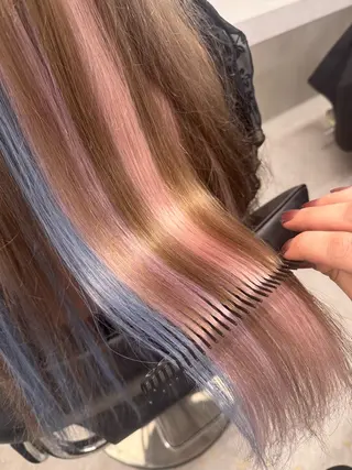 ロング カラー 🌟YUYA/寒色/ エクステ/ハイトーンのヘアスタイル
