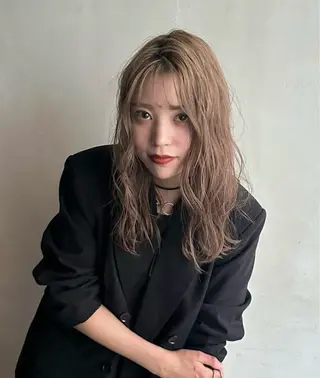 セミロング カラー くすみカラー♡ Yuukaのヘアスタイル