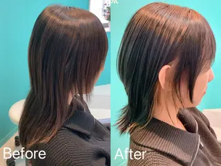 ミディアム カラー 🫧透明感✨ブリーチ 💫ダメージレス🫧のヘアスタイル