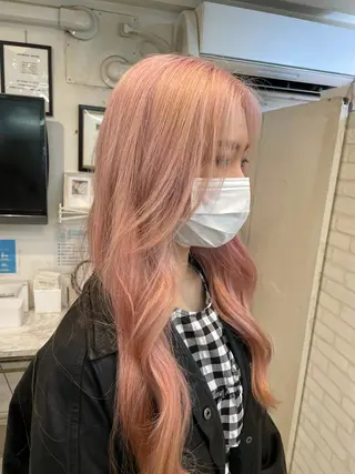 ロング カラー Ria OSAKA　梅田所属・マリカ🦋韓国 ハイトーン/エクステのヘアスタイル