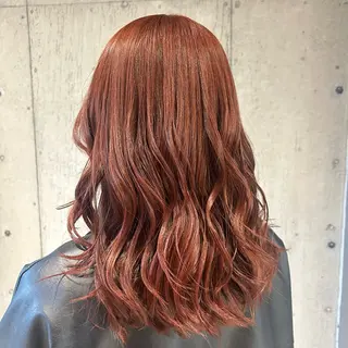 セミロング カラー 🤡暖色艶カラー 🤡みさきのヘアスタイル