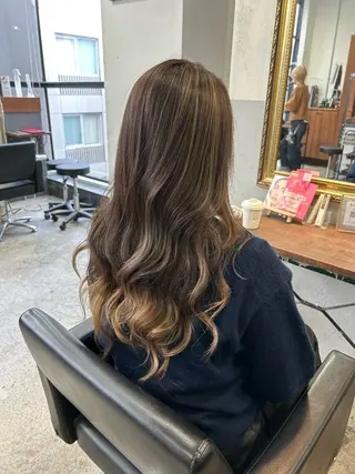 ロング SITY.天神大名【シティ】所属・🦋mamiya🦋 カットモデル募集のヘアスタイル