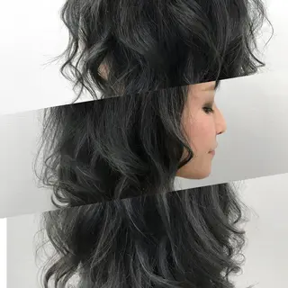 ミディアム カラー ヘアアレンジ 丹野 圭太のヘアスタイル