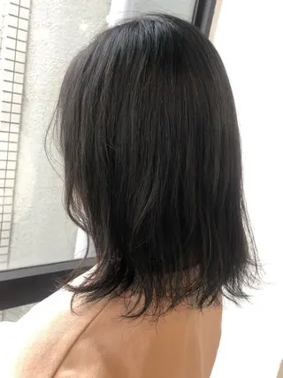 ミディアム カラー 髪質改善&ブリーチ 伊勢 祐一郎のヘアスタイル