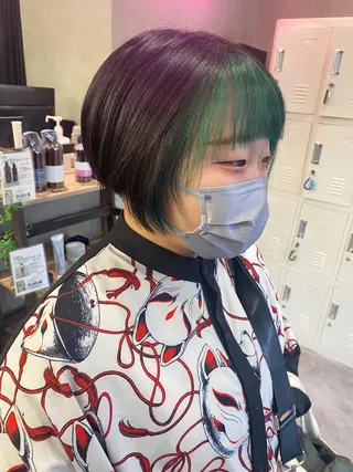 ショート カラー 🕶️佐藤 海李🐏のヘアスタイル