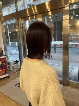 ミディアム ニュアンスパーマ 曲がる縮毛矯正　爲石のヘアスタイル