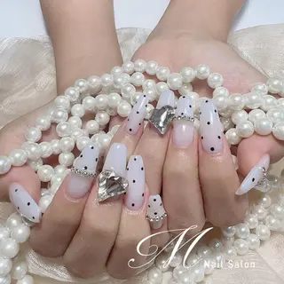 ネイル ワンホンチークネイル パラジェル取扱💕ヨのネイルデザイン