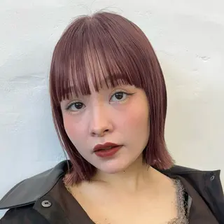 セミロング カラー ヘアアレンジ 暖色ダブルカラーボブ レイヤー🌈AINAのヘアスタイル