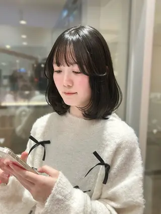 ミディアム ミディアムヘア🌙 リナのヘアスタイル