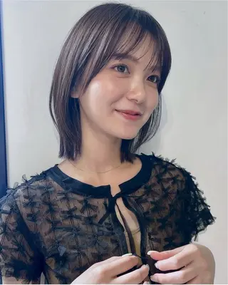 ミディアム 🍑暖色／レイヤー／ 真希🎀のヘアスタイル