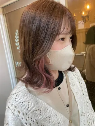 ミディアム カラー newi梅田🫧韓国 ヘア🫧sakiのヘアスタイル