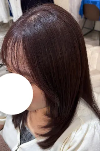 ミディアム カラー 川崎 唯華のヘアスタイル