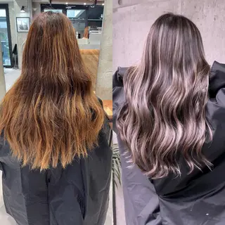 ロング カラー ヘアアレンジ TATSUYA アートディレクターのヘアスタイル