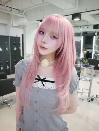 ロング ハイトーン♡ブリーチ ♡エクステ♡nanaのヘアスタイル