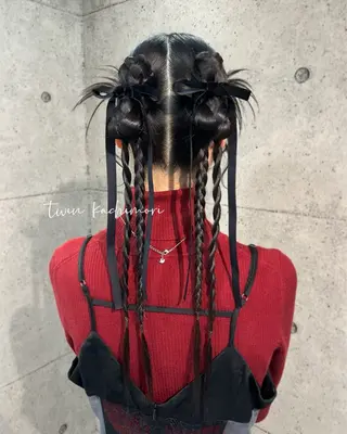 ロング ヘアアレンジ ヘアメイク/髪質改善 🎀Moeri🎀のヘアスタイル