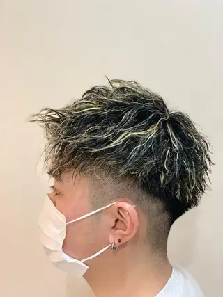 ショート カラー パーマ メンズ クセを最大限に活かす メンズパーマ奈良大祐のヘアスタイル