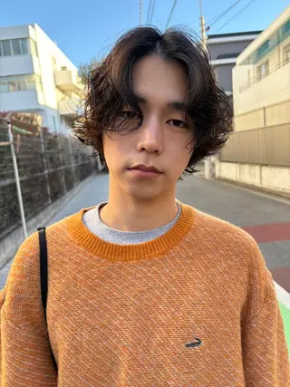 ショート メンズ カラー パーマ CEINE PATHのヘアスタイル