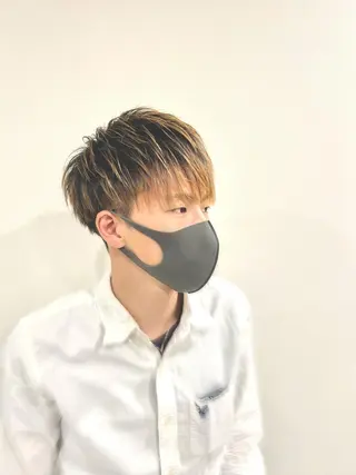 メンズ 心斎橋バレイヤージュ 小林勝貴のヘアスタイル
