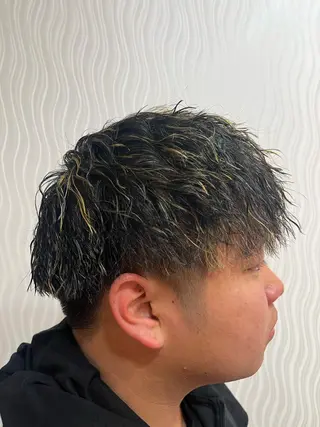 カラー パーマ メンズ hairLOOP所属・西院LOOP sayakaのヘアスタイル