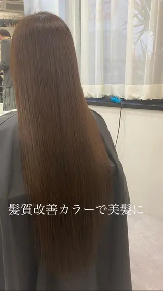 ロング カラー 韓国風cut/ 縮毛矯正/正岡幹康のヘアスタイル