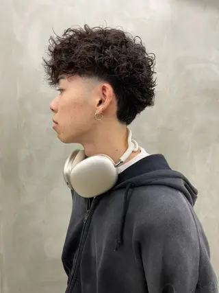 パーマ メンズ メンズカット パーマ[佐橋]のヘアスタイル