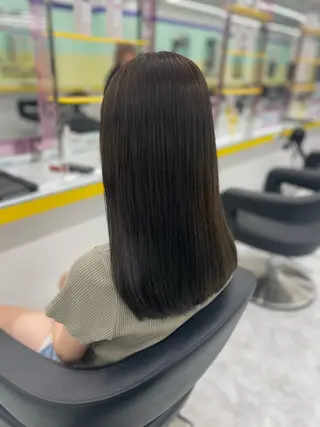 ロング カラー ヘアアレンジ ☁️縮毛矯正✖️ 透明感☁️りくのヘアスタイル