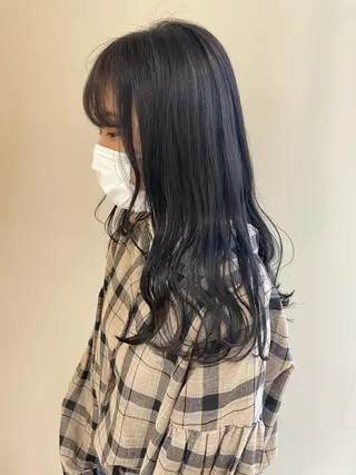 ロング カラー 顔まわりカット✄ ベージュカラー🧸のヘアスタイル