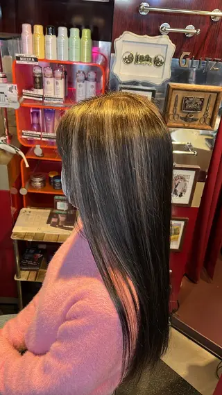 ロング カラー デザインカラー/ ブリーチ/コーンロウのヘアスタイル