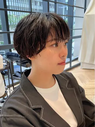 ショート パーマ ELLE salon サエのヘアスタイル