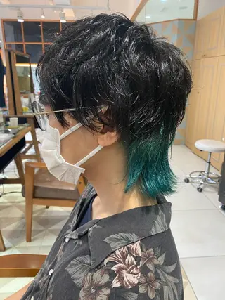 ショート カラー パーマ ヘアアレンジ メンズ メンズパーマの巨匠 鈴木純のヘアスタイル