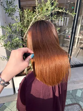 セミロング 山田 梨央のヘアスタイル