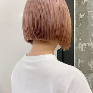 ミディアム カラー Piaコータロー ハイトーン&‪ボブのヘアスタイル