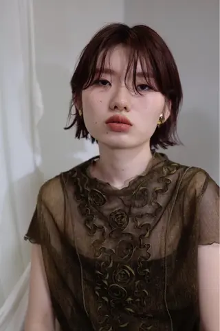 ショート カラー d'Or riz所属・長谷川 絵美のヘアスタイル