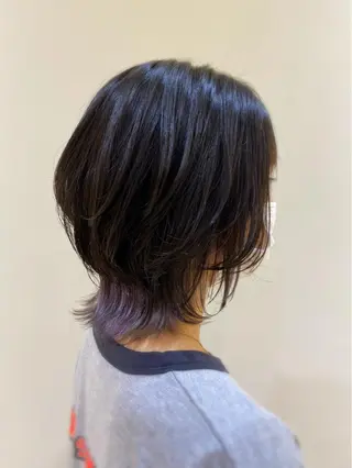ショート カラー 小顔レイヤー💗 木村実樹のヘアスタイル