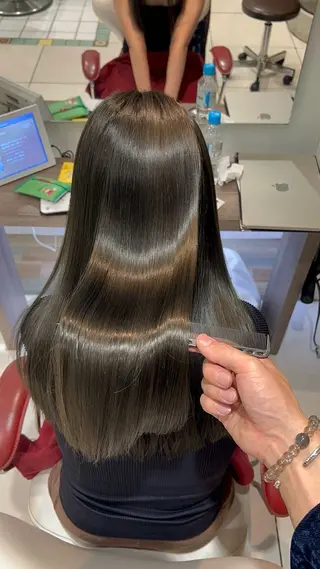 ロング カラー パーマ 艶髪&韓国風パーマ は是非⭐︎新島英猛のヘアスタイル