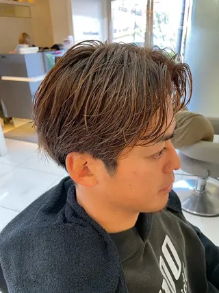 ショート メンズ 髪質改善/縮毛/トリ ートメント/平野広大のヘアスタイル