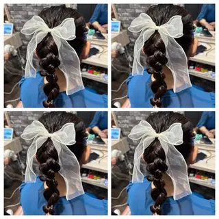 セミロング ヘアアレンジ 🎀推し活ヘアー🎀 Yuuna🐰💖のヘアスタイル