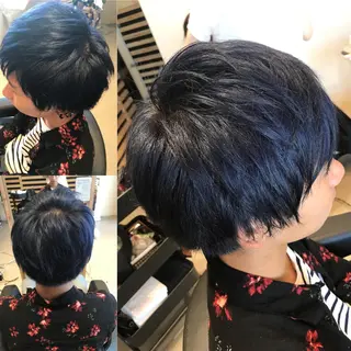 ショート カラー メンズ 大久保 隆蔵のヘアスタイル