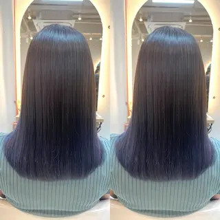 セミロング カラー ブリーチ無しダブル カラー🦕まどかのヘアスタイル