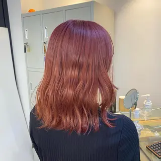 セミロング カラー パーマ ヘアアレンジ メンズ キッズ ネイル マツエク・マツパ アイブロウ 暖色系/透明感 治野心のヘアスタイル