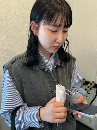 セミロング 名駅/艶韓国風ヘア miyabiのヘアスタイル