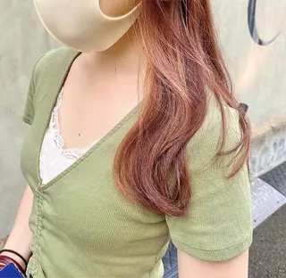 ロング カラー パーマ ヘアアレンジ メンズ キッズ ネイル マツエク・マツパ Uil所属・インナーカラー/ KANAのヘアスタイル