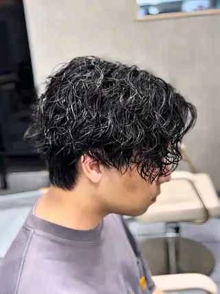 セミロング パーマ メンズ 🔮メンズ縮毛矯正 毛流れパーマ💎竹永のヘアスタイル
