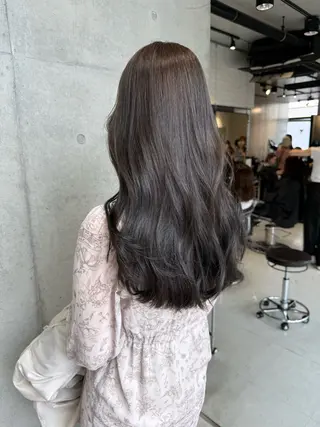 セミロング カラー 艶髪ナチュラル ヘア🍀RYOのヘアスタイル