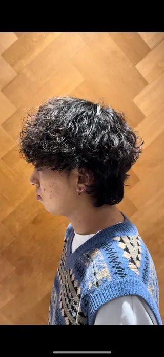 パーマ メンズ 古賀 治輝のヘアスタイル