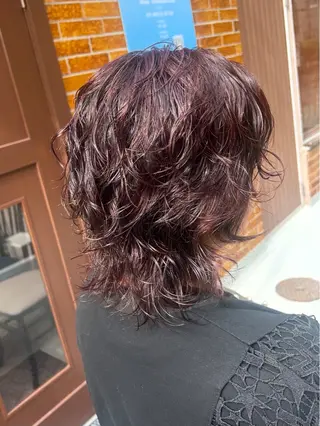 ミディアム パーマ 透明感カラー/パーマ 蓮沼実奈のヘアスタイル