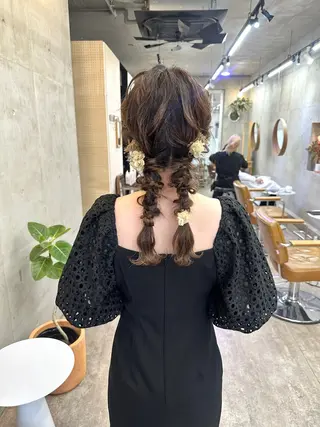 ミディアム ヘアアレンジ レイヤーカット💫 ／HARUKA🎀のヘアスタイル