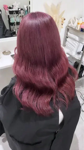 セミロング ORIKA所属・HONO/韓国 🇰🇷大阪エクステのヘアスタイル